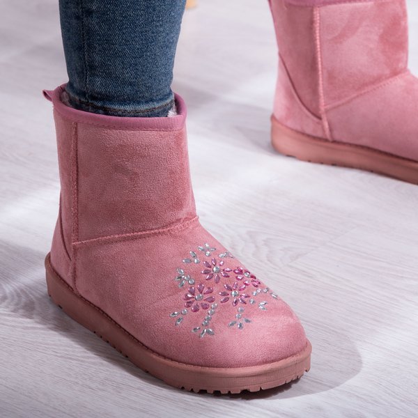 Розовые зимние ботинки Valia - Обувь