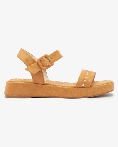 Коричневые женские сандалии со стразами Franssia - Обувь