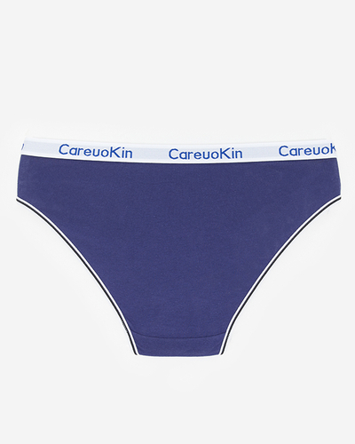 Хлопковые женские трусики темно-синего цвета - Нижнее белье