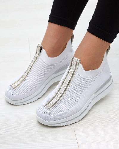 Женские спортивные туфли-слипы с надписью белого цвета Cerppa- Footwear
