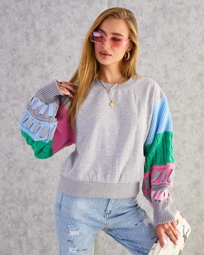 Royalfashion Женская толстовка с разноцветными рукавами