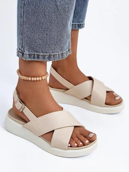 Royalfashion Women's Riva Star sandals on a thicker sole