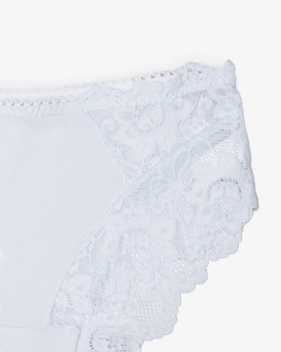 Белые женские кружевные трусики - Нижнее белье