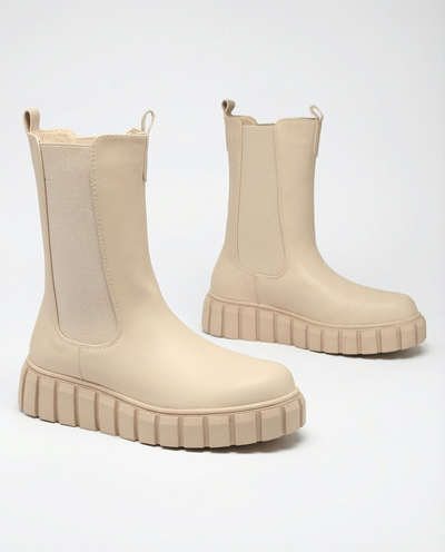 "Royalfashion" Moteriški aukštakulniai batai ecru spalvos "Elicane"