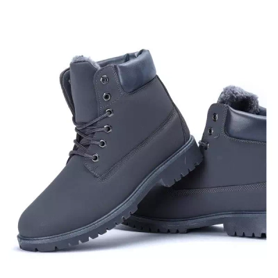 OUTLET Темно-серые теплые ботинки Irmma - Обувь