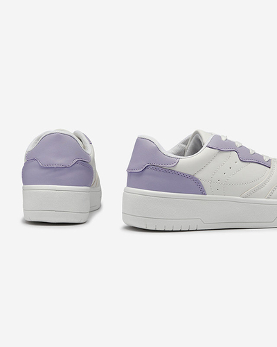 Белые женские спортивные туфли с фиолетовыми вставками Tercua- Footwear