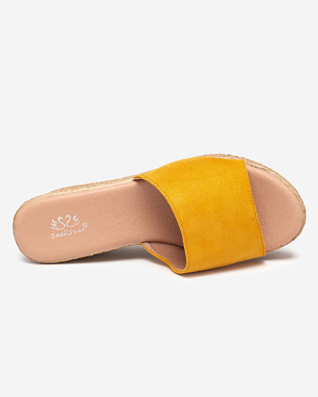 Geltonos moteriškos pleištinės basutės Bralissa - Avalynė