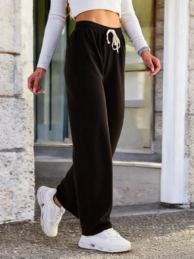 Royalfashion Женские широкие ребристые брюки