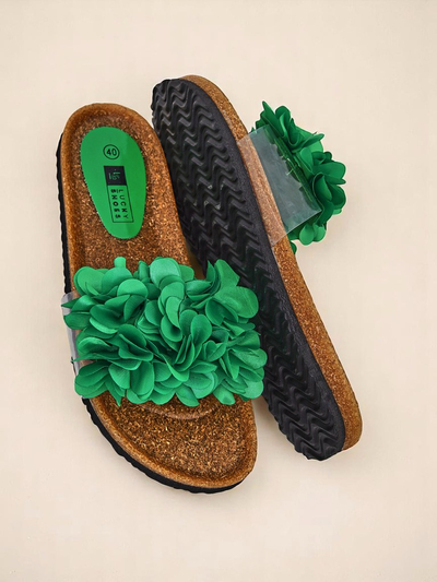 Royalfashion Klapki damskie z kwiatuszkami Flora Soft – mega słodkie!