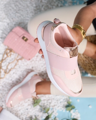 Женские спортивные туфли-слипы розового цвета Wecale- Footwear