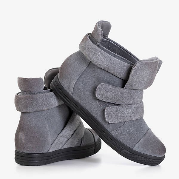 Pilki moteriški sportbačiai ant vidinio pleišto „Agunda“ - Avalynė