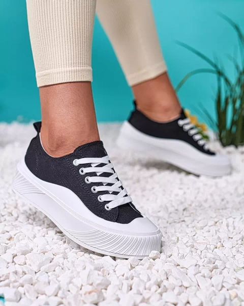 Royalfashion Черные спортивные кроссовки на платформе Luceri