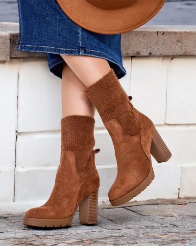 Женские ботильоны на каблуке Royalfashion модель Libbo