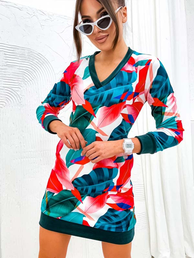 Royalfashion Женское мини-платье с оригинальным рисунком