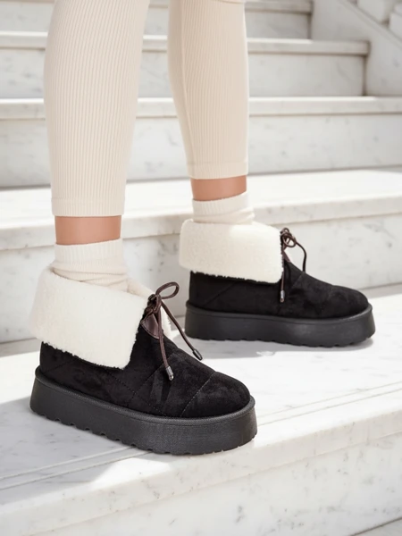 Женские снежные ботинки Royalfashion с шнуровкой Wdeno