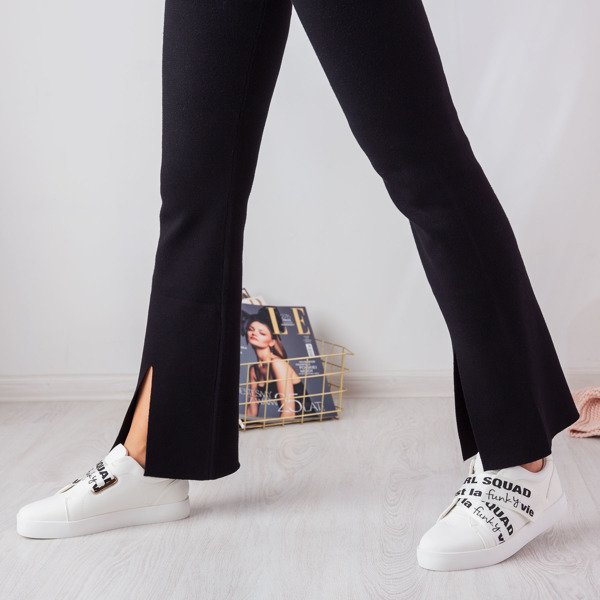 Białe buty sportowe z napisami Wirginia - Obuwie