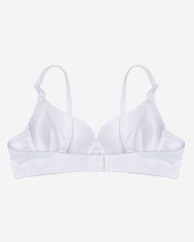 Белый женский бюстгальтер, украшенный кружевом - Нижнее белье