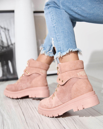 Rausvi moteriški batai su pašiltinimu Boserra - Avalynė