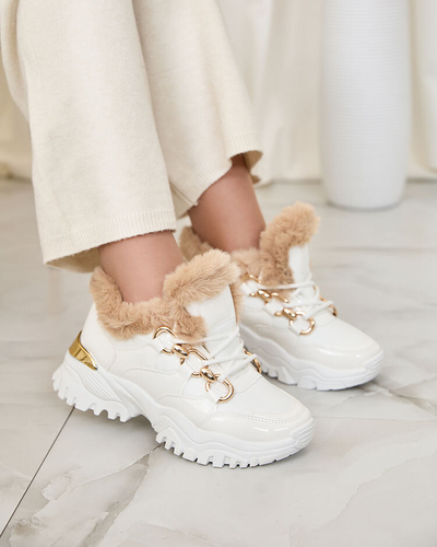 Royalfashion White Carucca apšiltinti moteriški sportbačiai