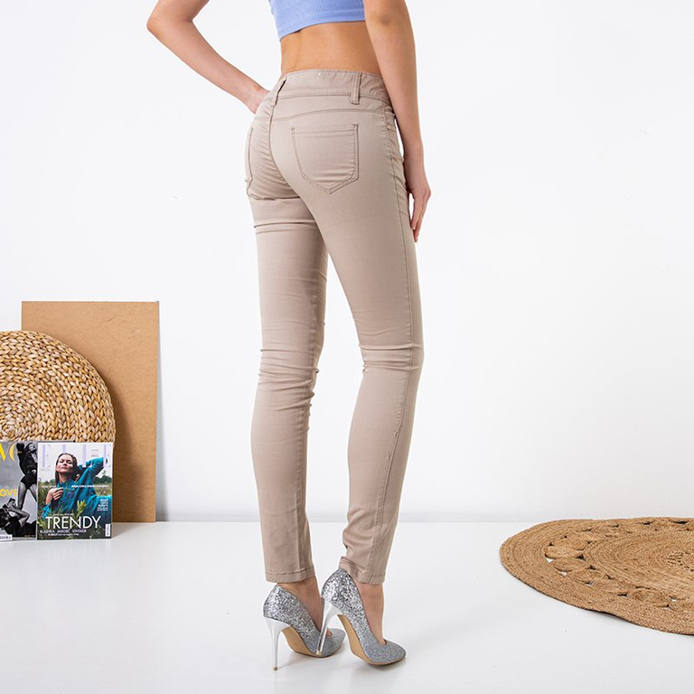Бежевые женские брюки