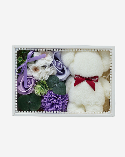 "Royalfashion Flowerbox" Gėlės dėžutėje su meškiuku