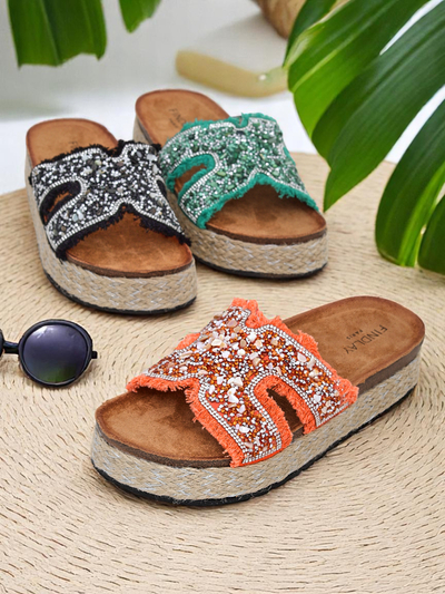 Royalfashion moteriškos sandalės su Candy Candy dekoracijomis