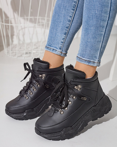 Juodi eko odos sniego batai iš Rueq- Footwear