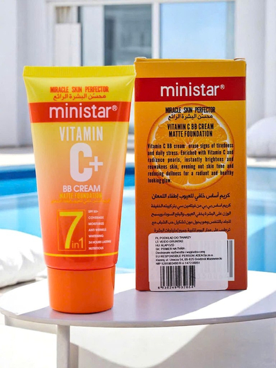 MINI STAR Увлажняющий BB крем с витамином C с матовым финишем Медовый