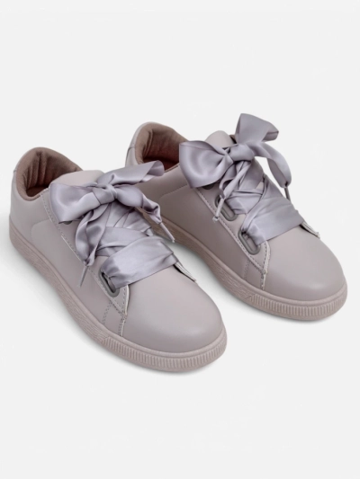 Женские экокожаные кроссовки Royalfashion с декоративными шнурками Etti