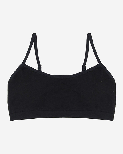 Детский спортивный бюстгальтер черного цвета - Нижнее белье