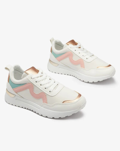Белая женская спортивная обувь с разноцветными вставками Kiari - Обувь