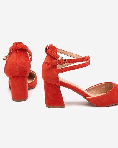 OUTLET Оранжевые женские босоножки на посту Anou-Footwear