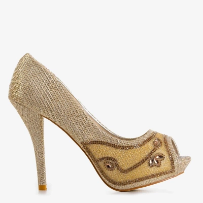Женские туфли OUTLET Gold с украшениями Maniza - Обувь