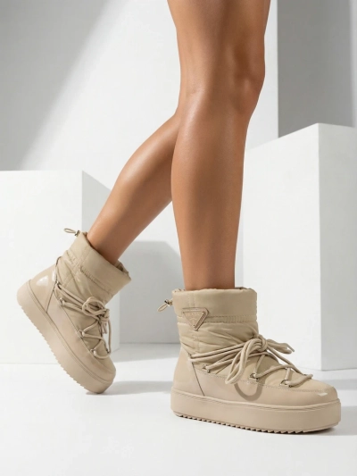 "Royalfashion" Moteriški auliniai batai "a'la" šviesiai rudi "Vevnose"