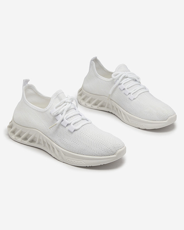 OUTLET Женские тканевые спортивные туфли белого цвета Acarfi- Footwear