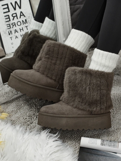 Ботинки a'la снегоходы женские с мехом Irelle