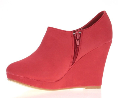 Красные туфли на танкетке Bamalovanea - Обувь