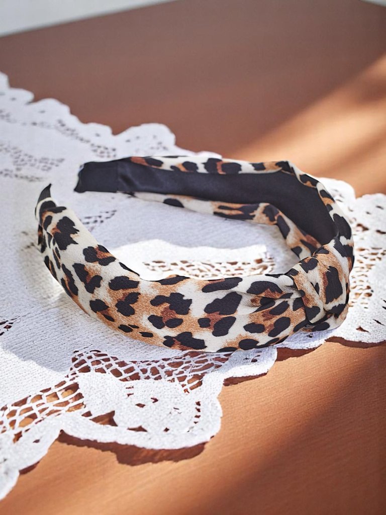 Royalfashion plaukų lankelis su leopardiniu raštu Lea