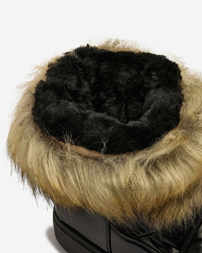 Royalfashion Juodi auliniai batai a'la sniego batai moterims Gomllo