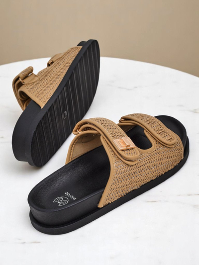 Royalfashion Женские шлепанцы с косичкой Delibeli