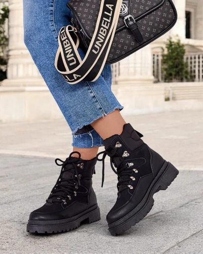 Женские зимние сапоги Royalfashion на шнуровке Sololi