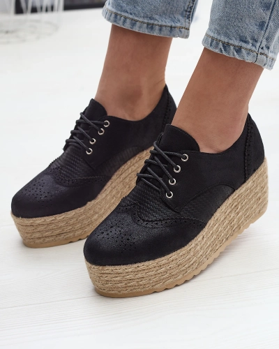 Черные женские полусапожки на платформе Jacais- Footwear