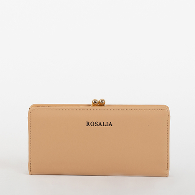 Klasikinė šviesiai ruda didelė moteriška piniginė - Aksesuarai