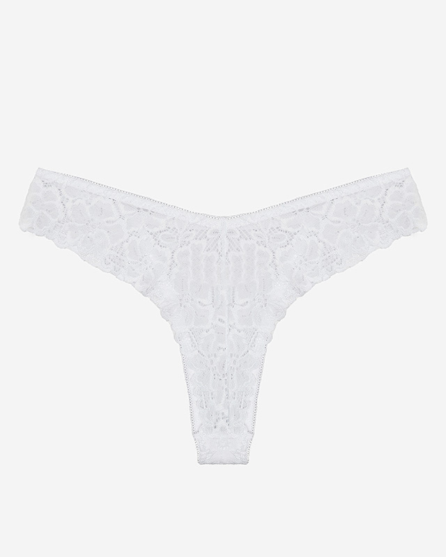 Moteriškos baltos nėriniuotos kelnaitės – apatinis trikotažas