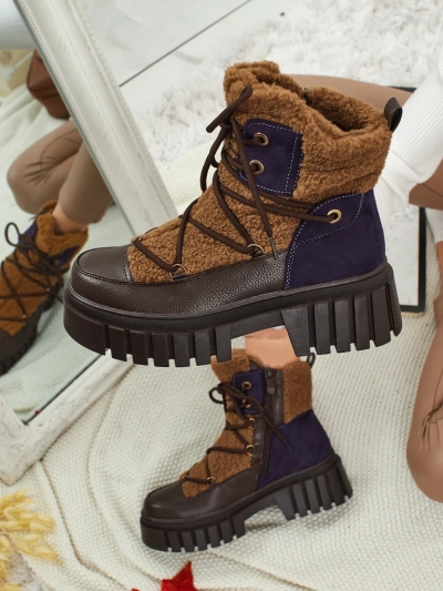 Женские ботинки-рабочие с мехом Cindora