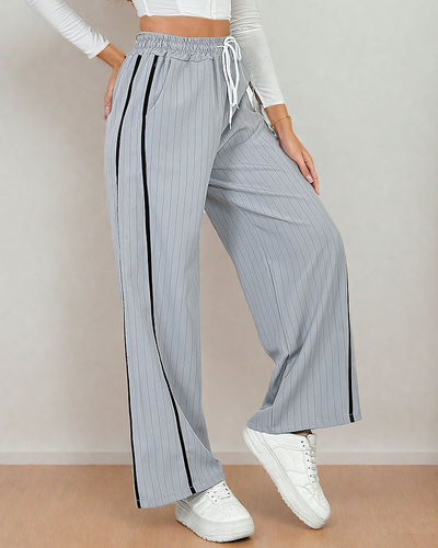 Royalfashion Женские брюки из ткани в полоску с полосками