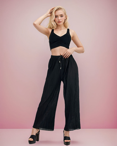 Royalfashion Женские широкие плиссированные брюки