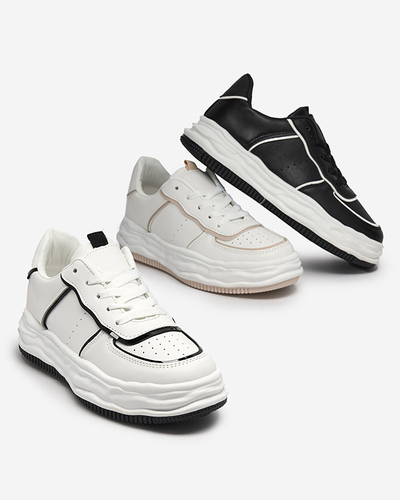 Бежевые женские кроссовки со вставками Pinero