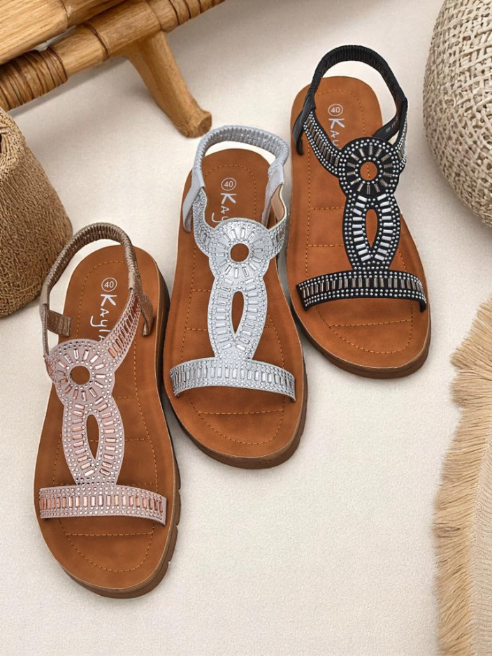 Royalfashion moteriškos basutės su dekoratyviniais dirželiais Lola Grace