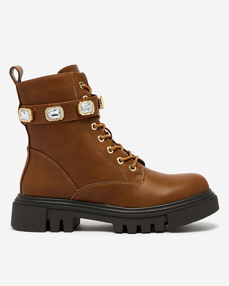 "Royalfashion" Rudi moteriški "Futiti" batai su plokščiu kulnu